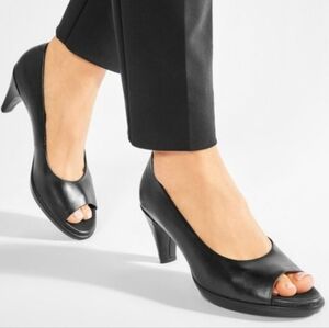 New Women's Mylah Peep Toe Black Stiletto Pump By Jenn Ardor